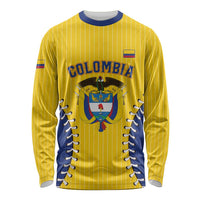 Colombia 2026 Baseball Custom Long Sleeve Shirt Go Champions Sporty Style - Wonder Print Shop