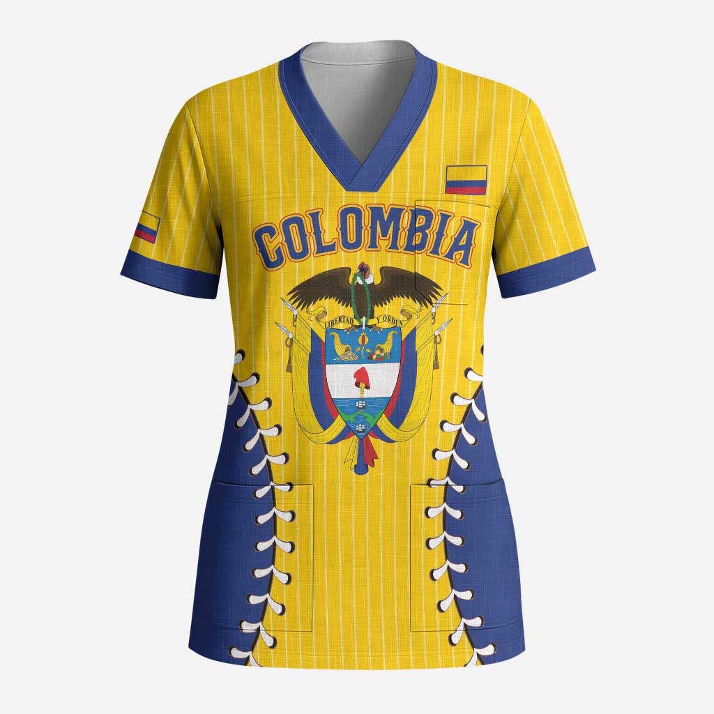 Colombia 2026 Baseball Custom Scrub Top Go Champions Sporty Style - Wonder Print Shop