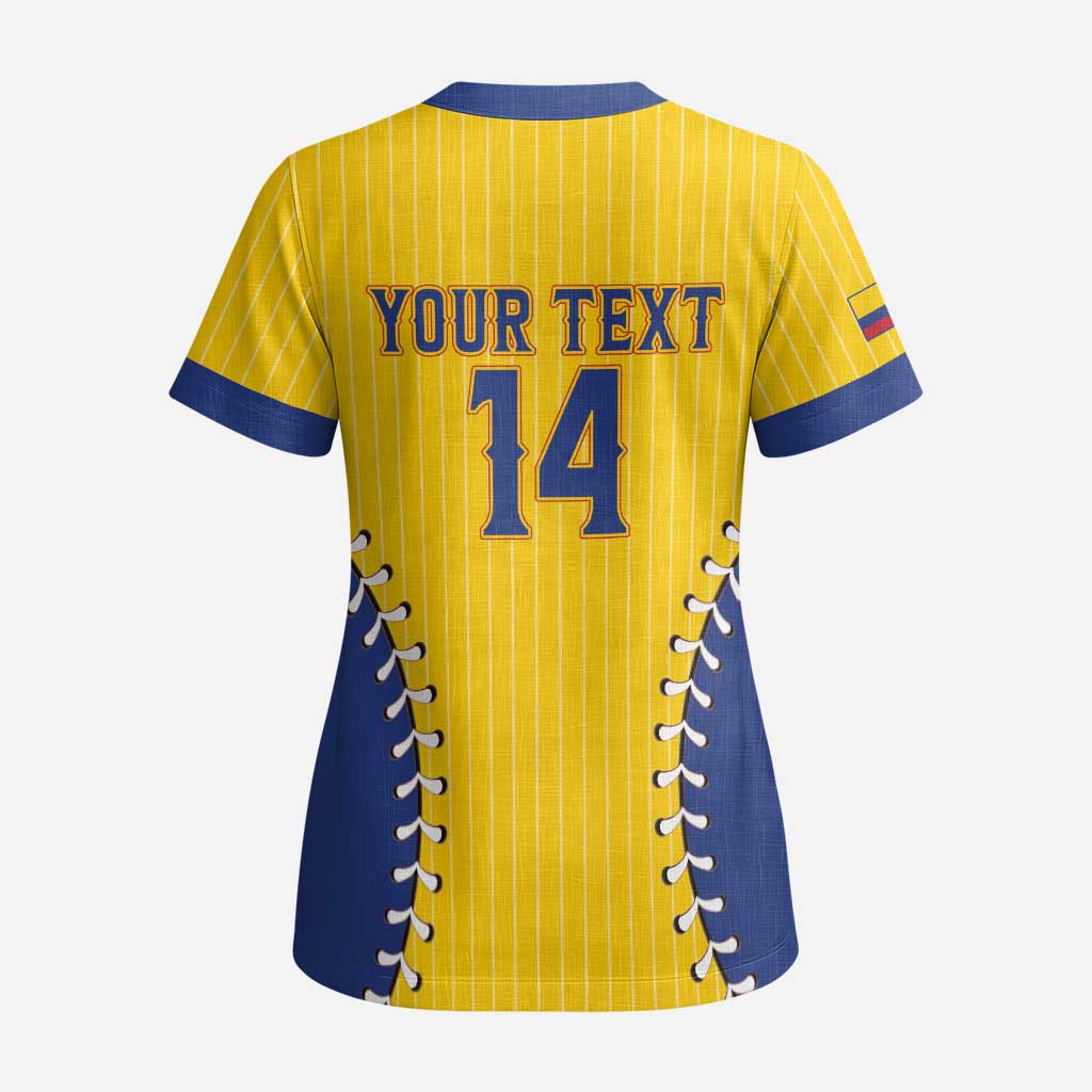 Colombia 2026 Baseball Custom Scrub Top Go Champions Sporty Style - Wonder Print Shop