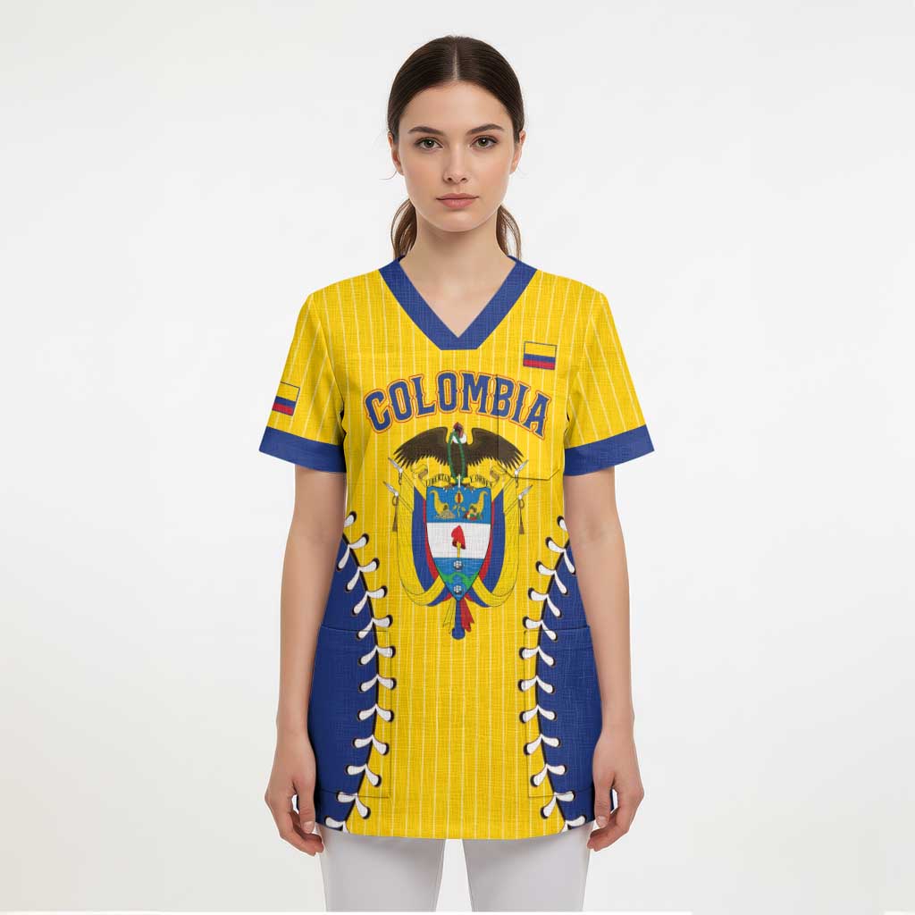Colombia 2026 Baseball Custom Scrub Top Go Champions Sporty Style - Wonder Print Shop