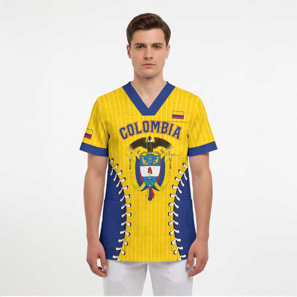 Colombia 2026 Baseball Custom Scrub Top Go Champions Sporty Style - Wonder Print Shop