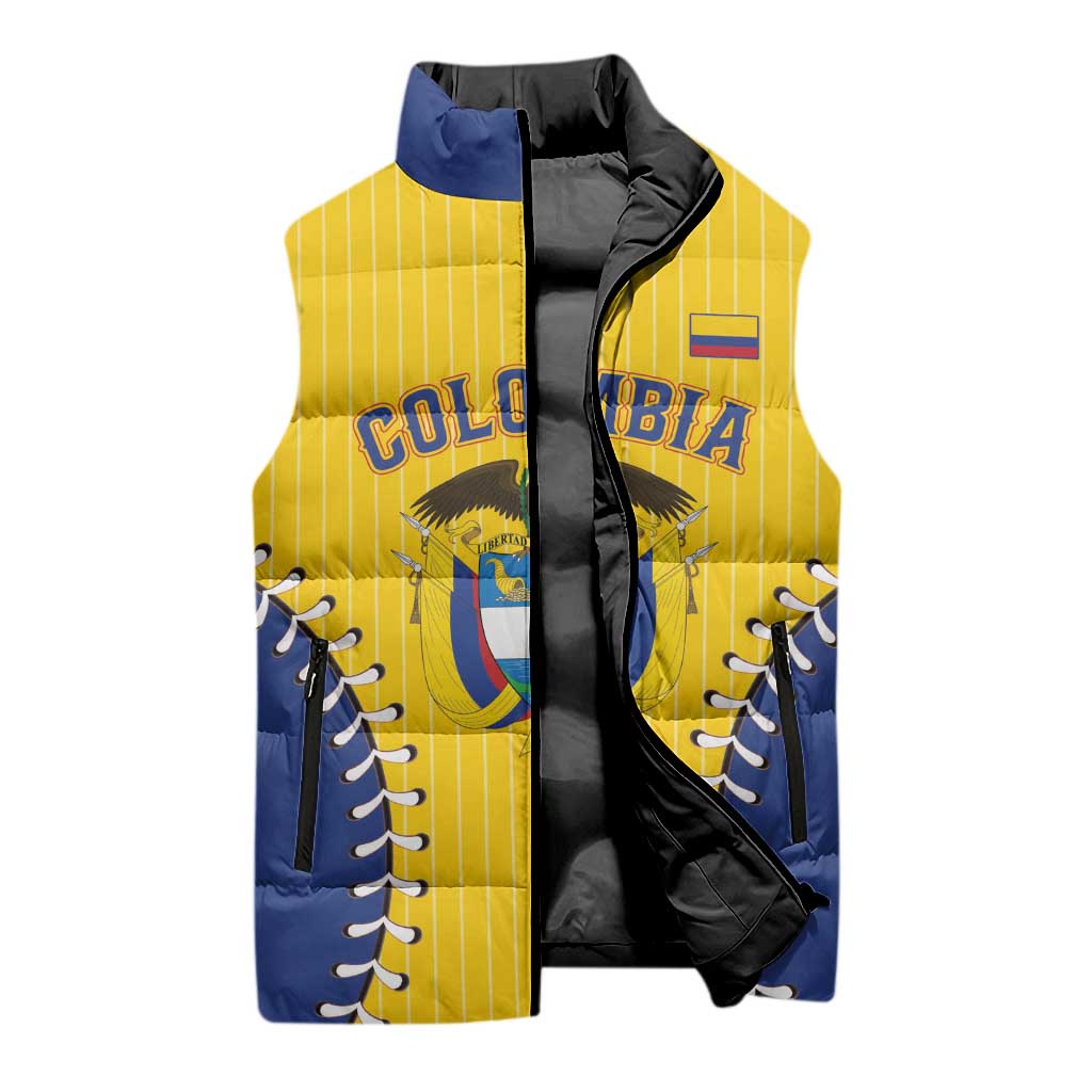 Colombia 2026 Baseball Custom Sleeveless Puffer Jacket Go Champions Sporty Style - Wonder Print Shop