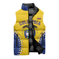 Colombia 2026 Baseball Custom Sleeveless Puffer Jacket Go Champions Sporty Style - Wonder Print Shop