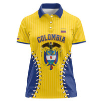Colombia 2026 Baseball Custom Women Polo Shirt Go Champions Sporty Style - Wonder Print Shop