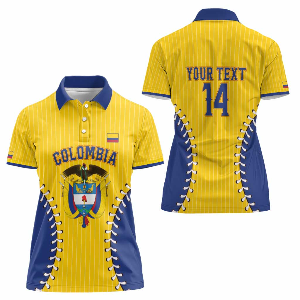 Colombia 2026 Baseball Custom Women Polo Shirt Go Champions Sporty Style - Wonder Print Shop