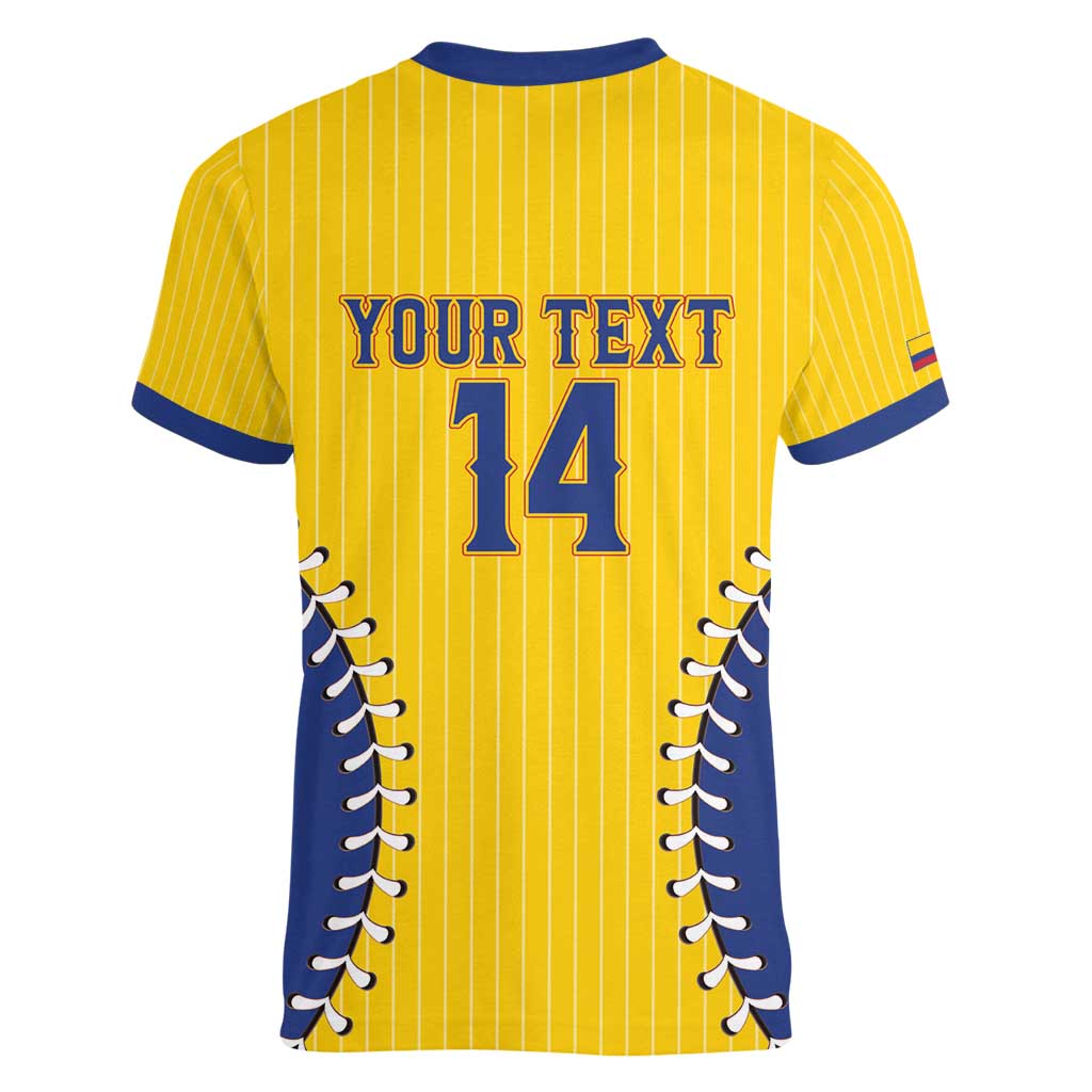 Colombia 2026 Baseball Custom Women V-Neck T-Shirt Go Champions Sporty Style - Wonder Print Shop