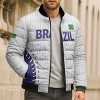 Brazil 2026 Baseball Custom Bomber Puffer Jacket Go Champions Sporty Style - Wonder Print Shop