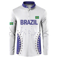 Brazil 2026 Baseball Custom Button Sweatshirt Go Champions Sporty Style - Wonder Print Shop