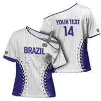 Brazil 2026 Baseball Custom Cross Shoulder Shirt Go Champions Sporty Style - Wonder Print Shop