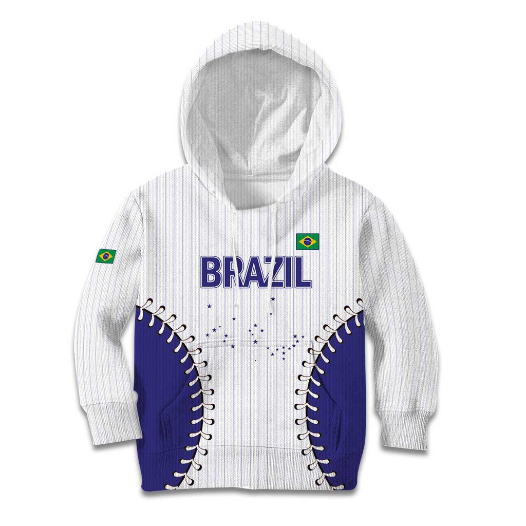 Brazil 2026 Baseball Custom Kid Hoodie Go Champions Sporty Style - Wonder Print Shop