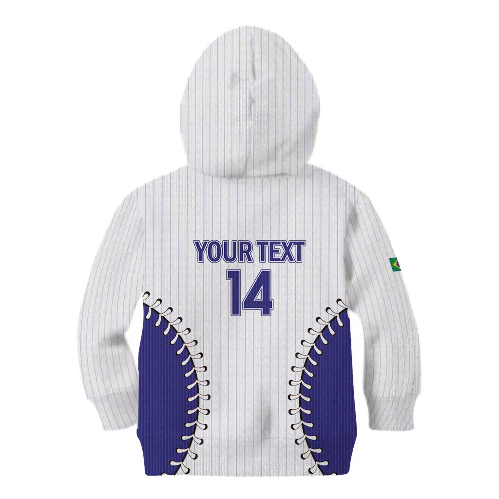 Brazil 2026 Baseball Custom Kid Hoodie Go Champions Sporty Style - Wonder Print Shop