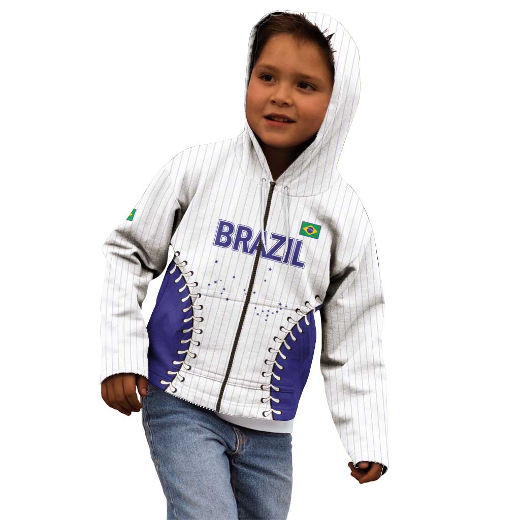 Brazil 2026 Baseball Custom Kid Hoodie Go Champions Sporty Style - Wonder Print Shop
