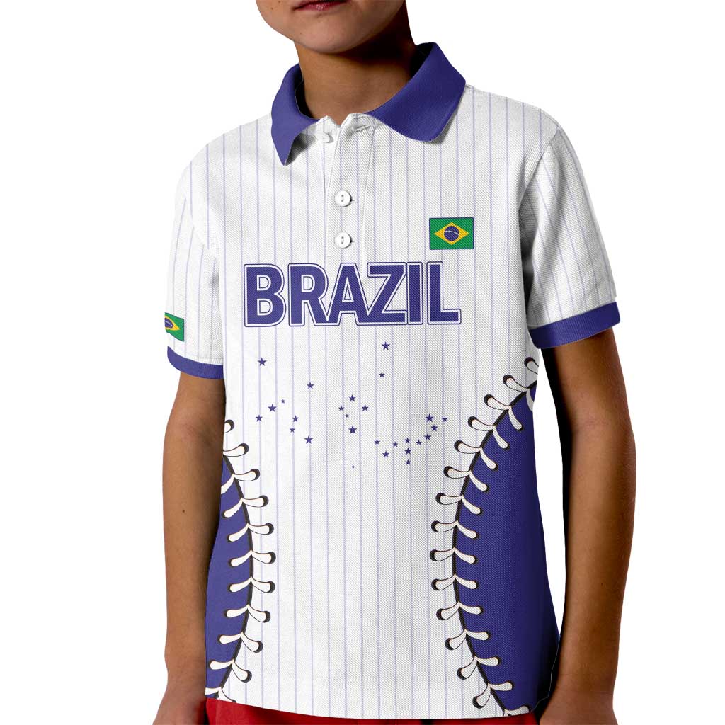 Brazil 2026 Baseball Custom Kid Polo Shirt Go Champions Sporty Style - Wonder Print Shop