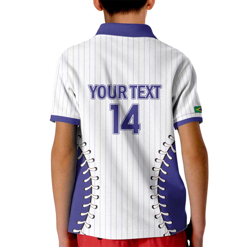Brazil 2026 Baseball Custom Kid Polo Shirt Go Champions Sporty Style - Wonder Print Shop