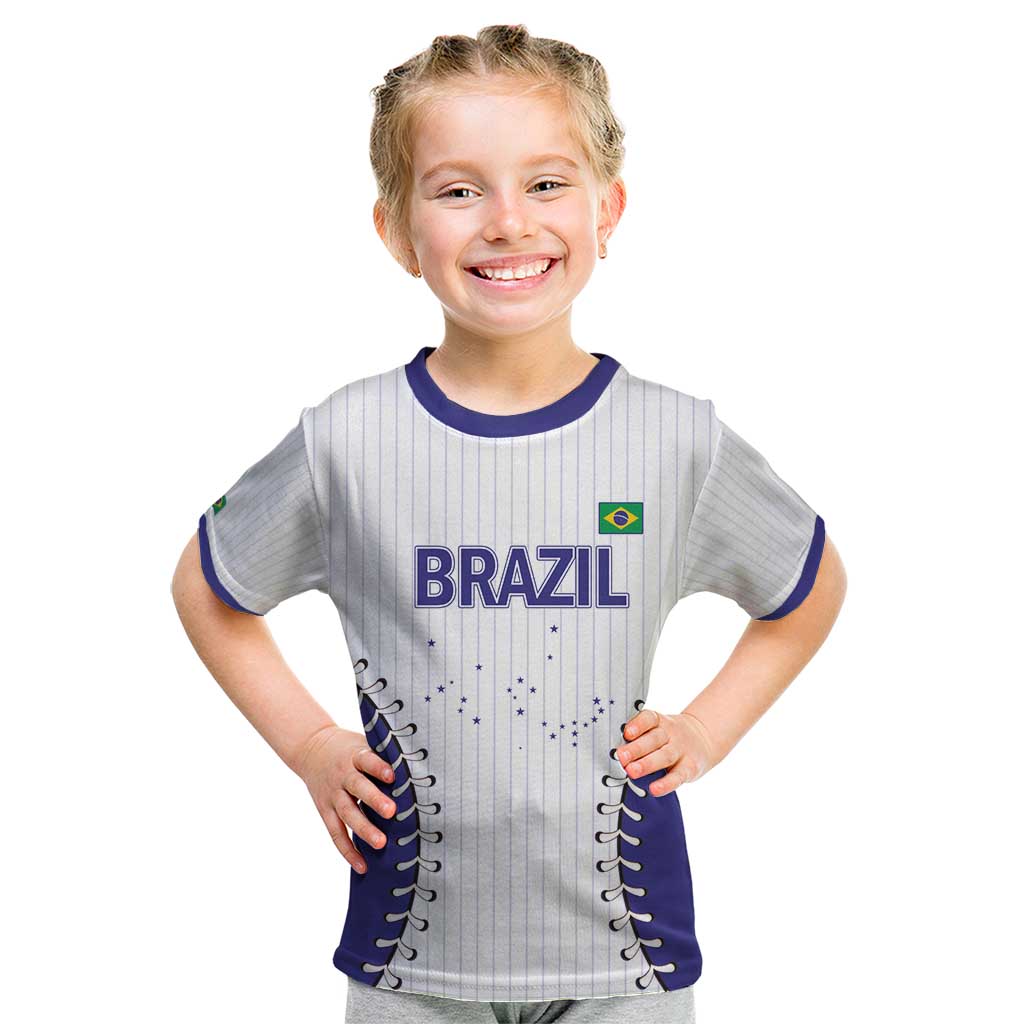 Brazil 2026 Baseball Custom Kid T Shirt Go Champions Sporty Style - Wonder Print Shop