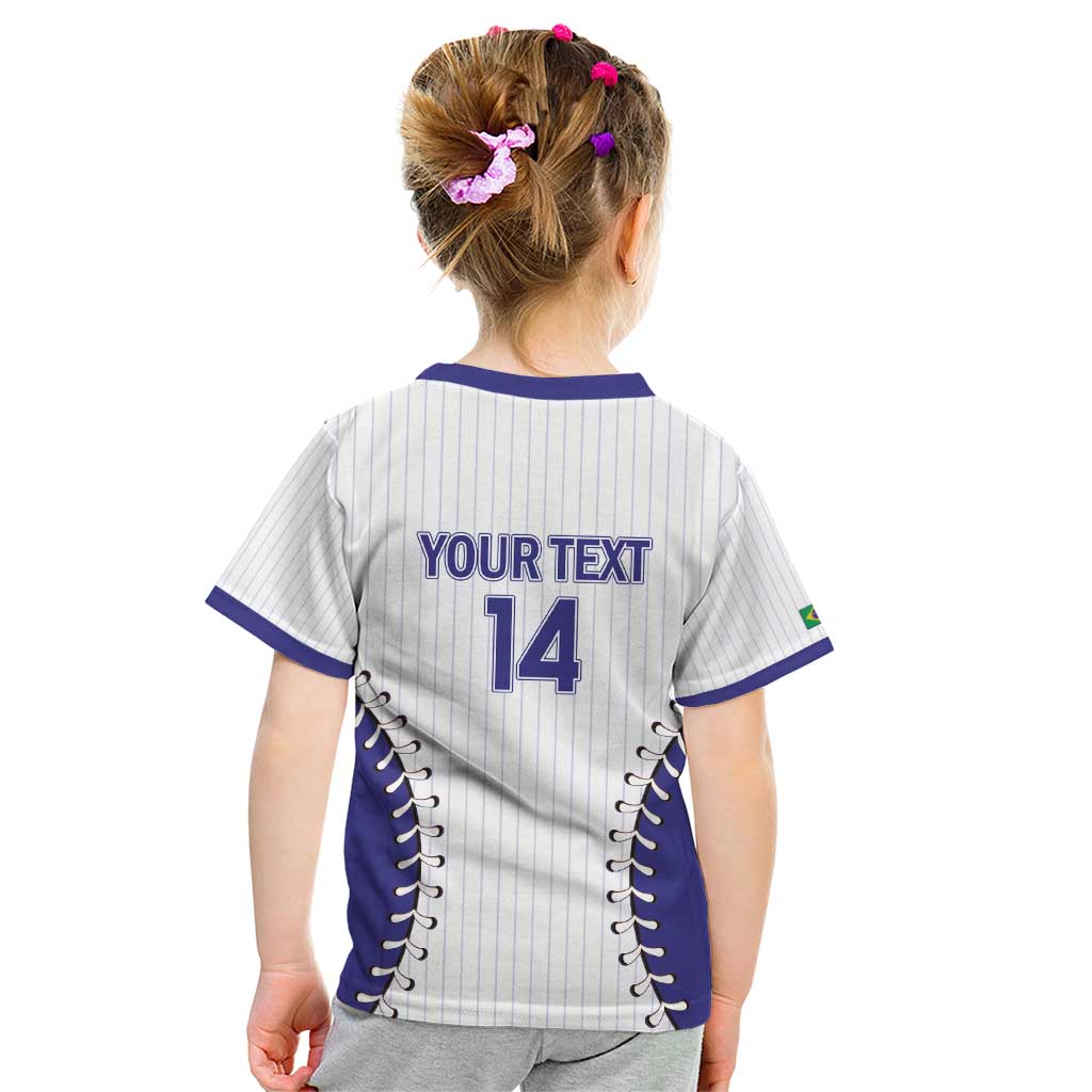 Brazil 2026 Baseball Custom Kid T Shirt Go Champions Sporty Style - Wonder Print Shop