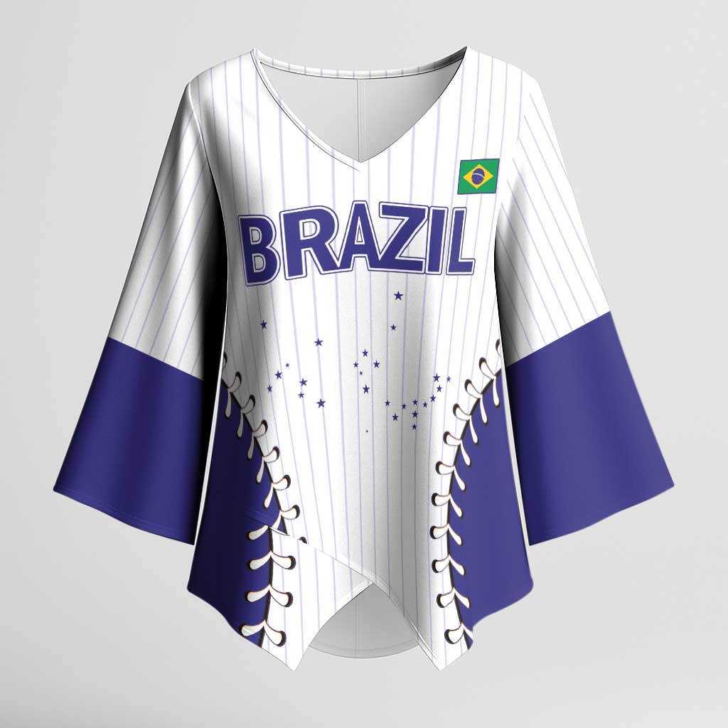 Brazil 2026 Baseball Custom Kimono Sleeve Blouse Go Champions Sporty Style - Wonder Print Shop