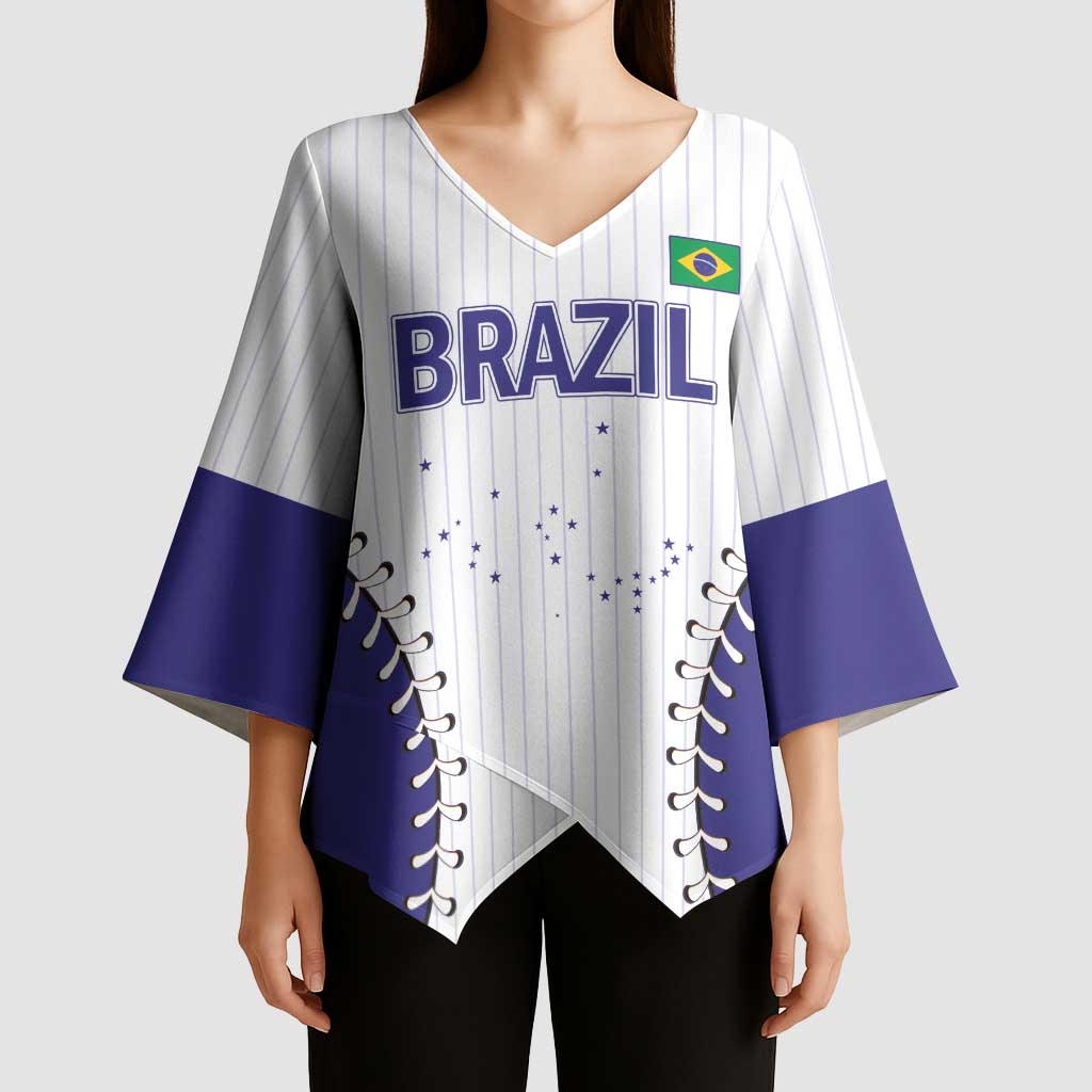 Brazil 2026 Baseball Custom Kimono Sleeve Blouse Go Champions Sporty Style - Wonder Print Shop