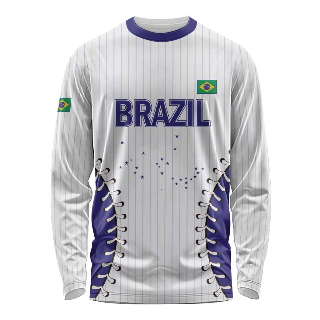 Brazil 2026 Baseball Custom Long Sleeve Shirt Go Champions Sporty Style - Wonder Print Shop