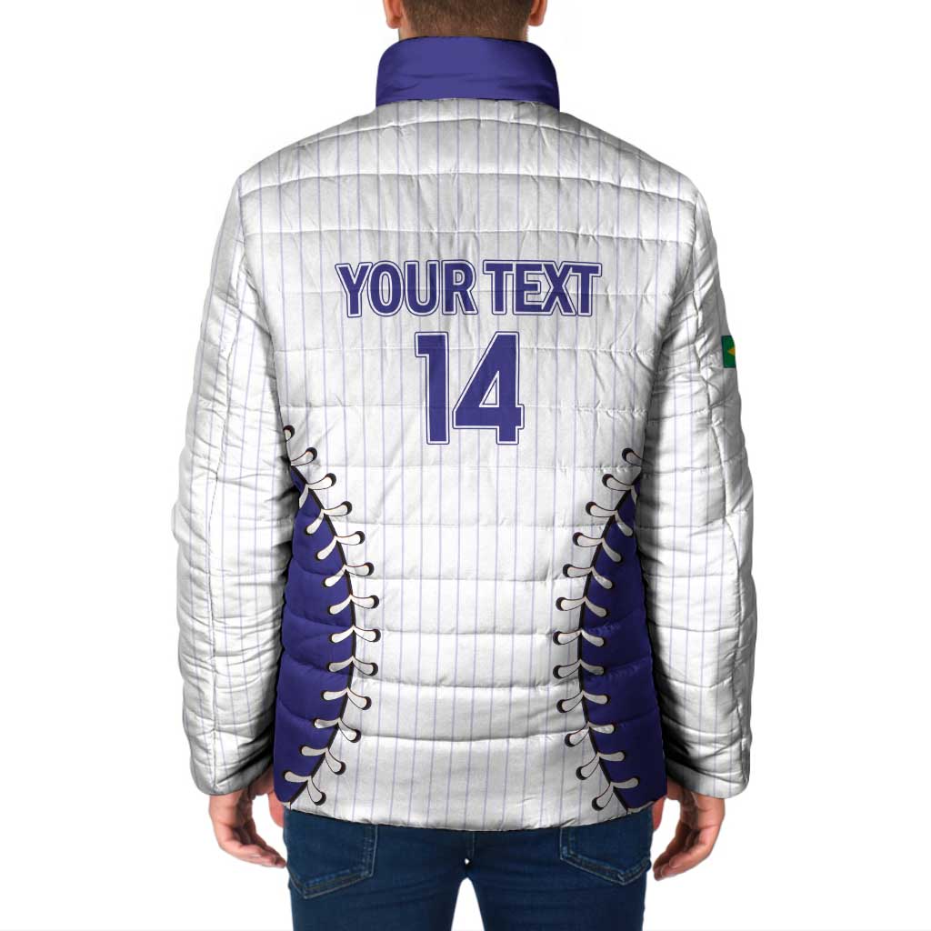 Brazil 2026 Baseball Custom Padded Jacket Go Champions Sporty Style - Wonder Print Shop
