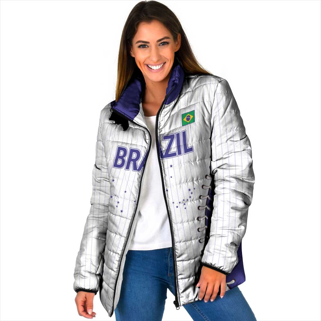 Brazil 2026 Baseball Custom Padded Jacket Go Champions Sporty Style - Wonder Print Shop