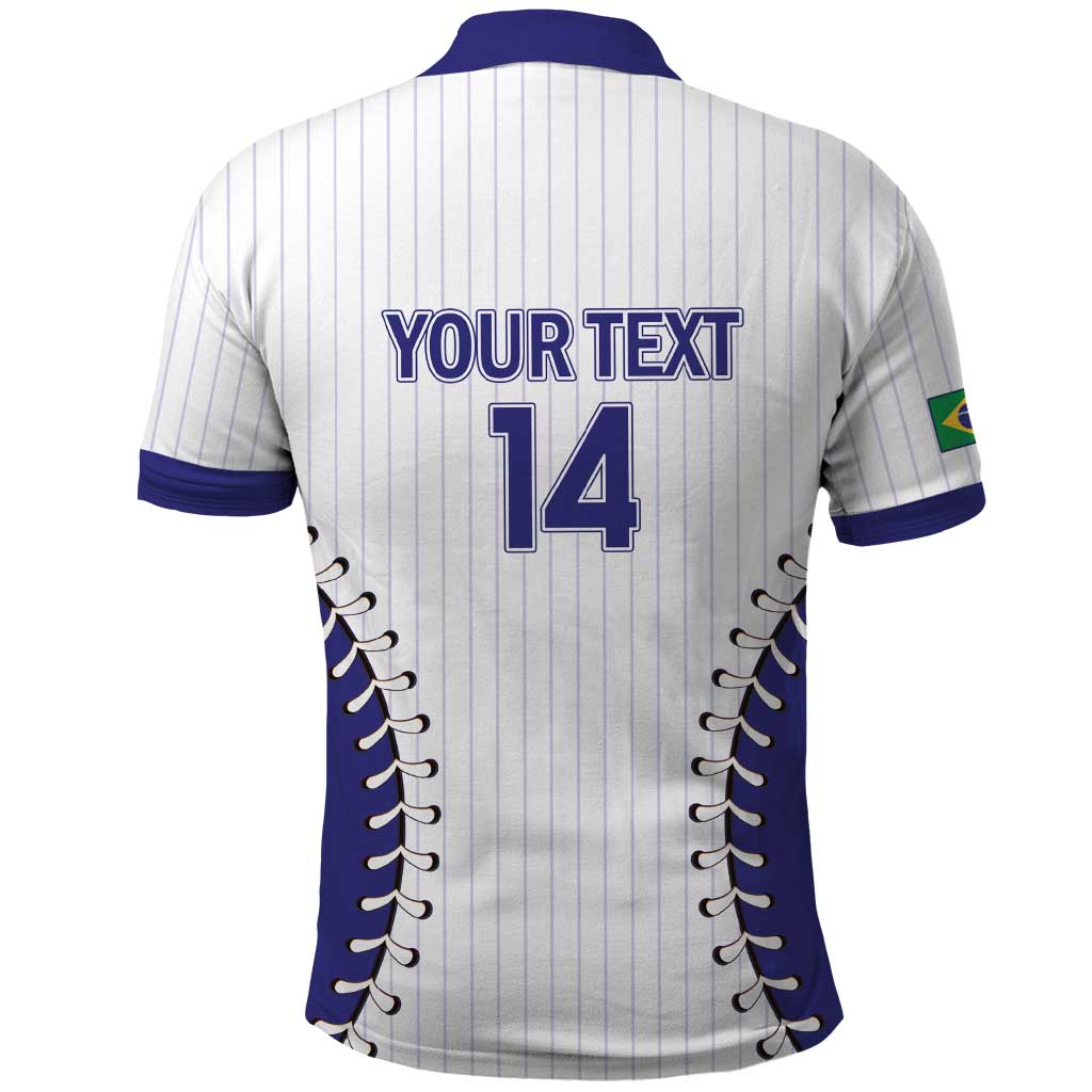 Brazil 2026 Baseball Custom Polo Shirt Go Champions Sporty Style - Wonder Print Shop