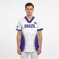 Brazil 2026 Baseball Custom Scrub Top Go Champions Sporty Style - Wonder Print Shop