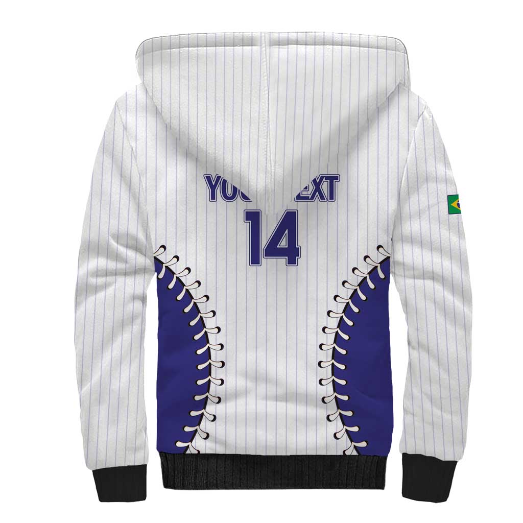 Brazil 2026 Baseball Custom Sherpa Hoodie Go Champions Sporty Style - Wonder Print Shop