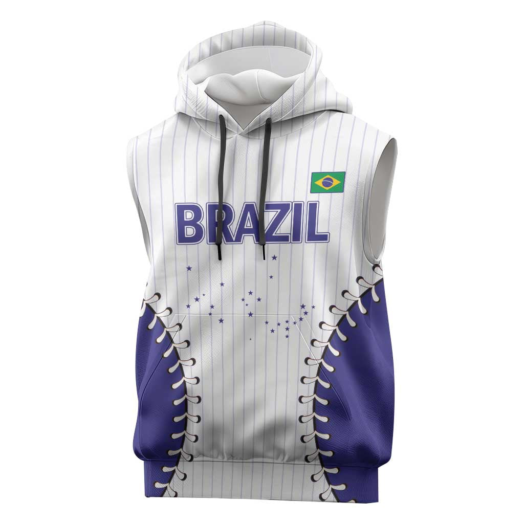 Brazil 2026 Baseball Custom Sleeveless Hoodie Go Champions Sporty Style - Wonder Print Shop