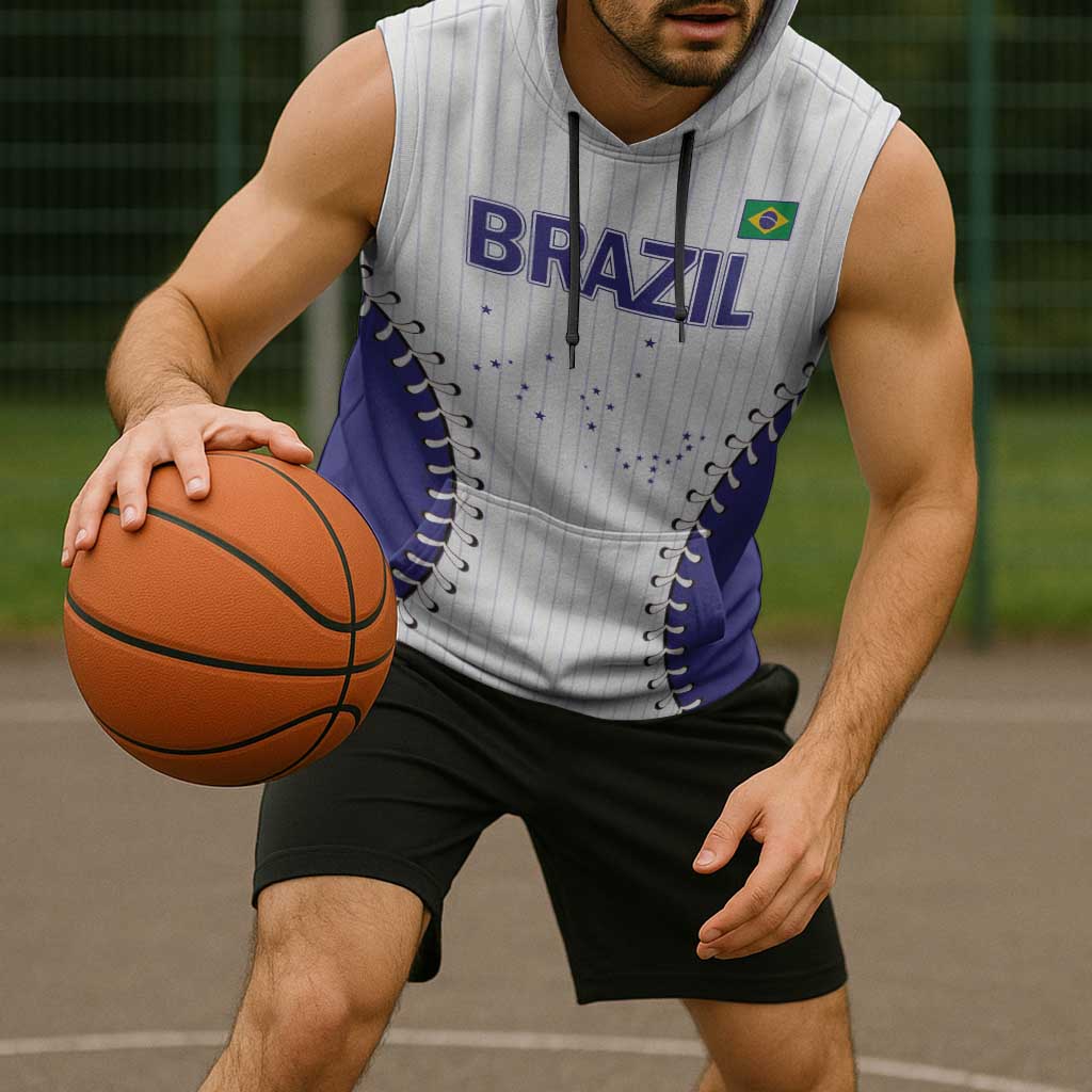 Brazil 2026 Baseball Custom Sleeveless Hoodie Go Champions Sporty Style - Wonder Print Shop