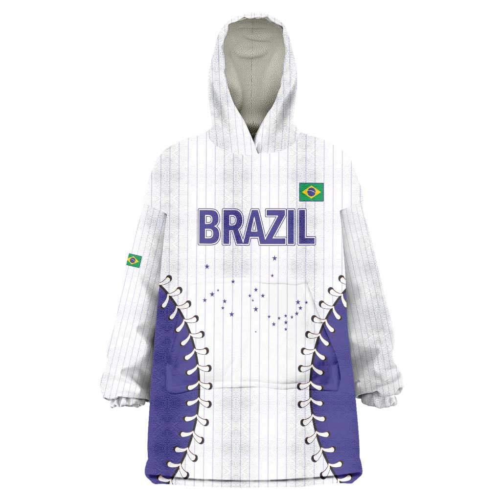 Brazil 2026 Baseball Custom Wearable Blanket Hoodie Go Champions Sporty Style - Wonder Print Shop