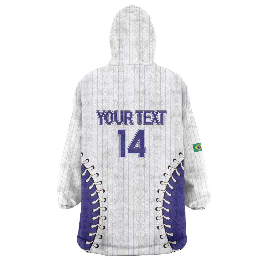 Brazil 2026 Baseball Custom Wearable Blanket Hoodie Go Champions Sporty Style - Wonder Print Shop