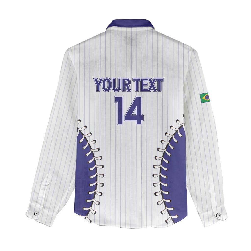 Brazil 2026 Baseball Custom Women Casual Shirt Go Champions Sporty Style - Wonder Print Shop