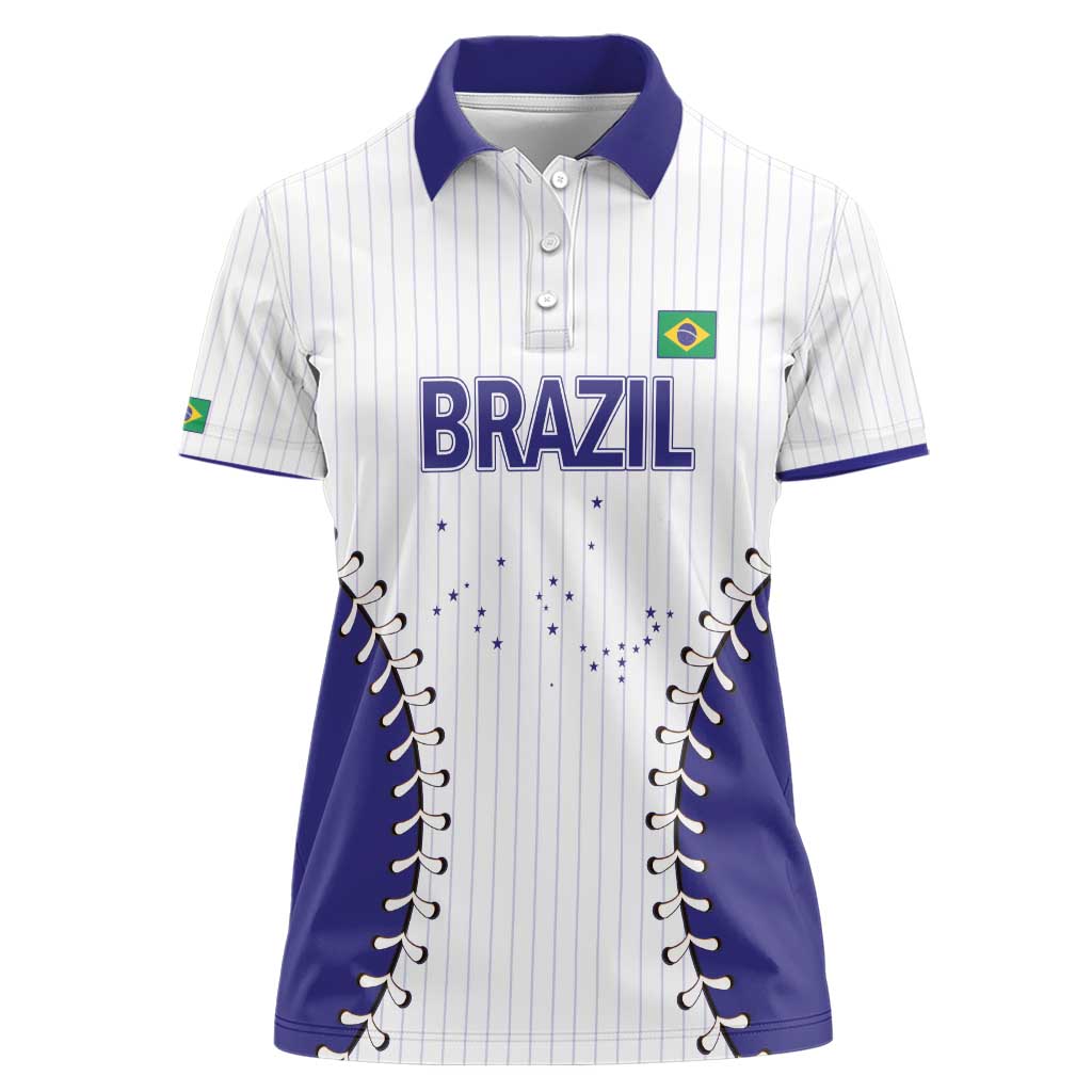 Brazil 2026 Baseball Custom Women Polo Shirt Go Champions Sporty Style - Wonder Print Shop