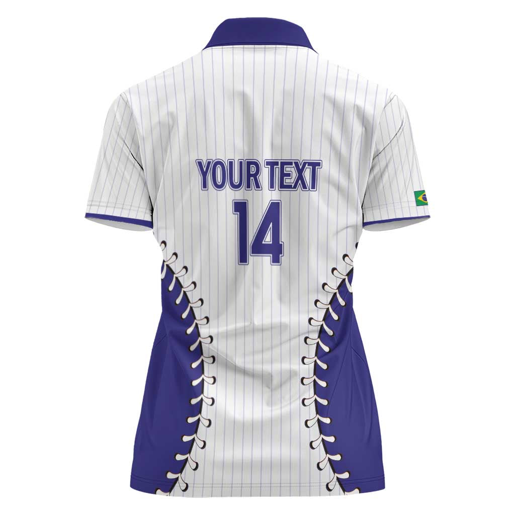 Brazil 2026 Baseball Custom Women Polo Shirt Go Champions Sporty Style - Wonder Print Shop