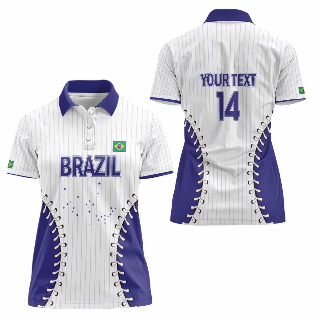 Brazil 2026 Baseball Custom Women Polo Shirt Go Champions Sporty Style - Wonder Print Shop