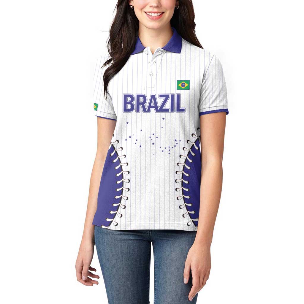 Brazil 2026 Baseball Custom Women Polo Shirt Go Champions Sporty Style - Wonder Print Shop