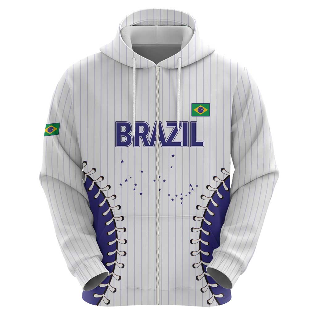Brazil 2026 Baseball Custom Zip Hoodie Go Champions Sporty Style - Wonder Print Shop