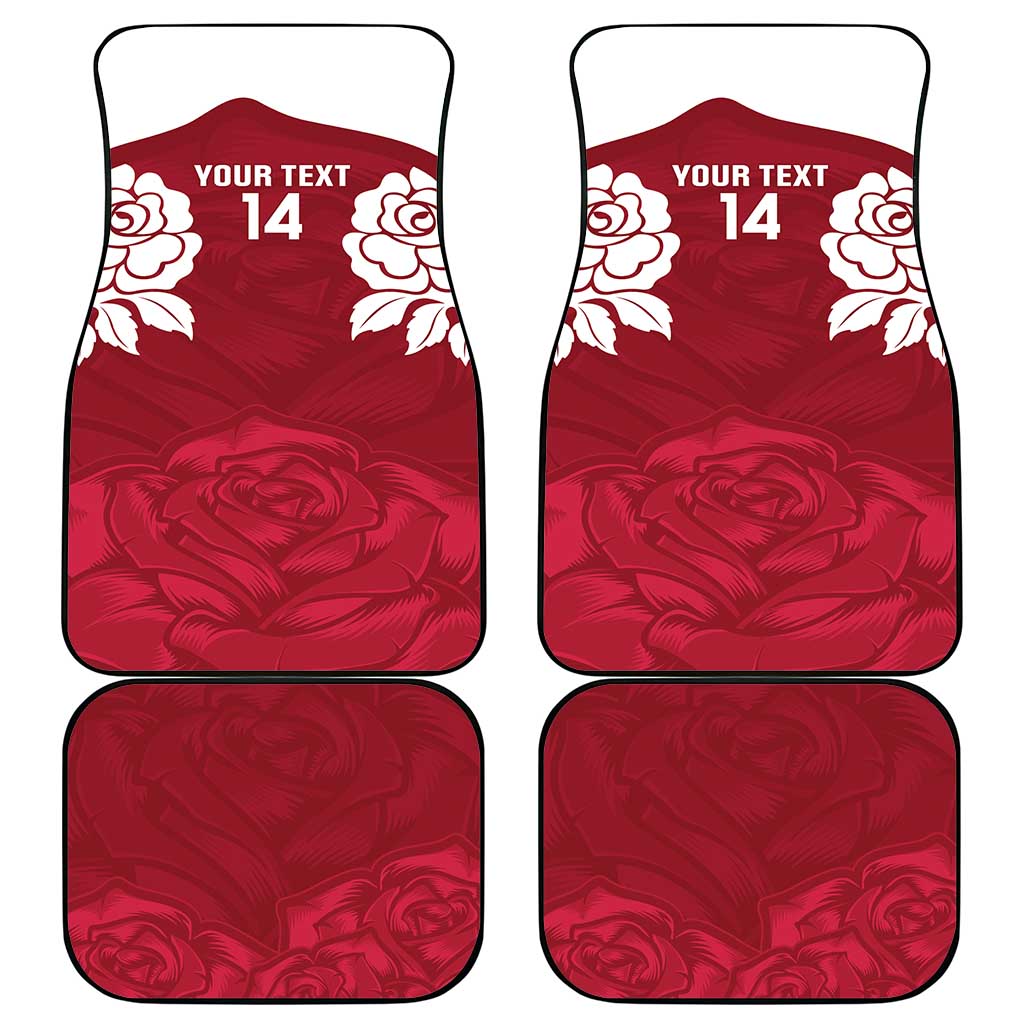 Custom England Rugby 2025 Car Mats Go Champions Red Rose