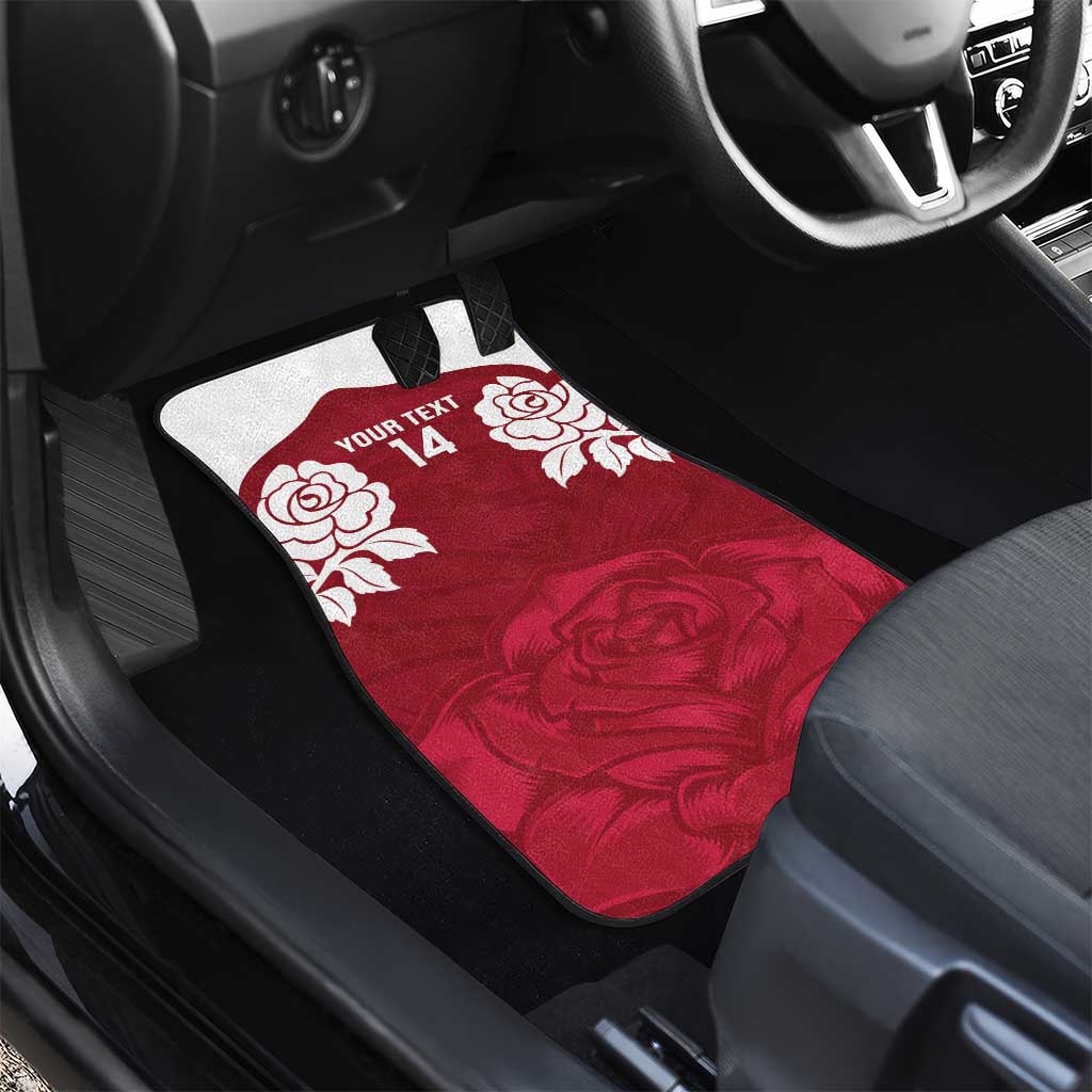Custom England Rugby 2025 Car Mats Go Champions Red Rose