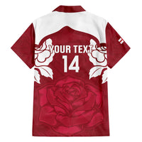 Custom England Rugby 2025 Family Matching Short Sleeve Bodycon Dress and Hawaiian Shirt Go Champions Red Rose - Wonder Print Shop