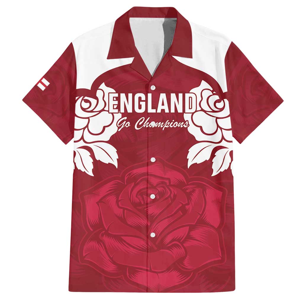 Custom England Rugby 2025 Family Matching Summer Maxi Dress and Hawaiian Shirt Go Champions Red Rose - Wonder Print Shop
