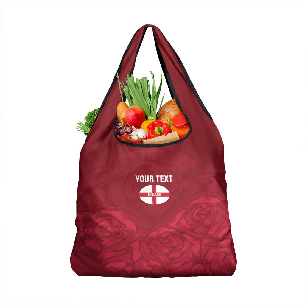 Custom England Rugby 2025 Grocery Bag Go Champions Red Rose
