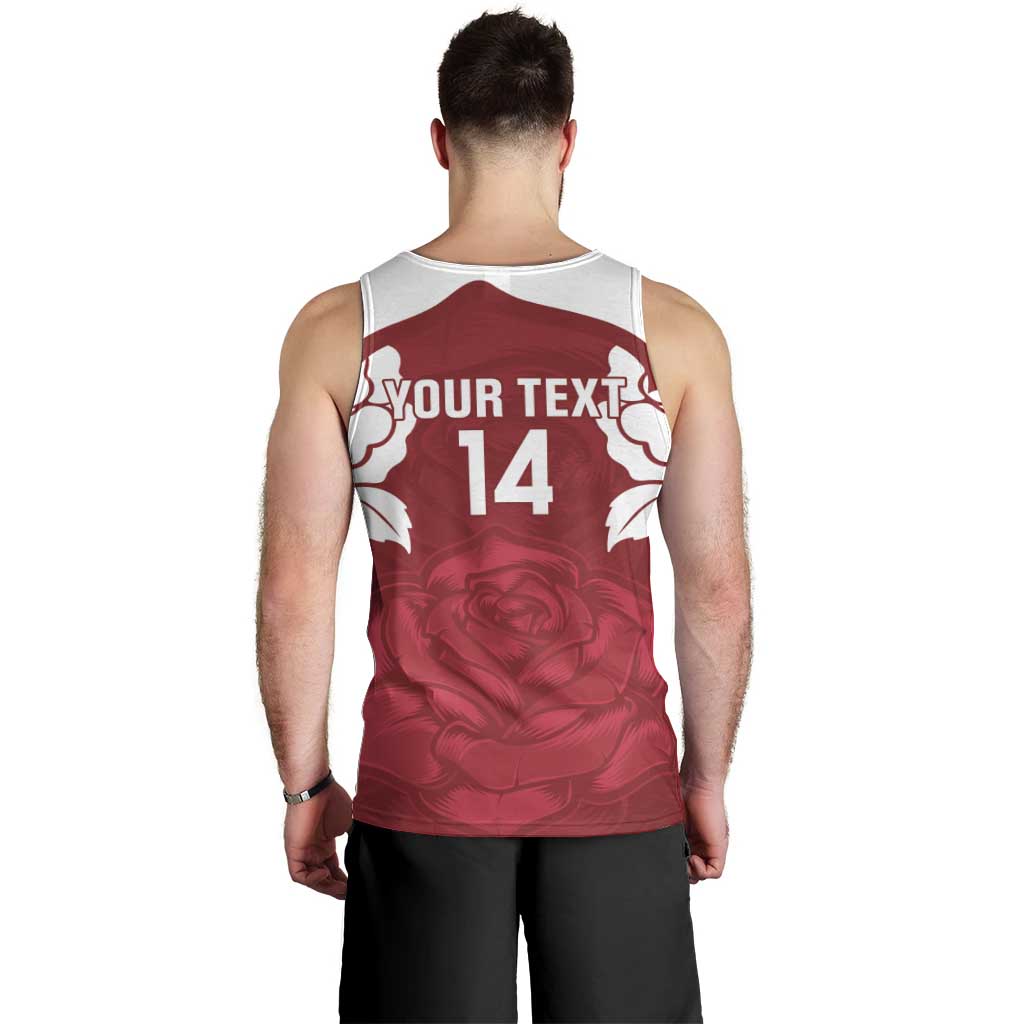 Custom England Rugby 2025 Men Tank Top Go Champions Red Rose - Wonder Print Shop