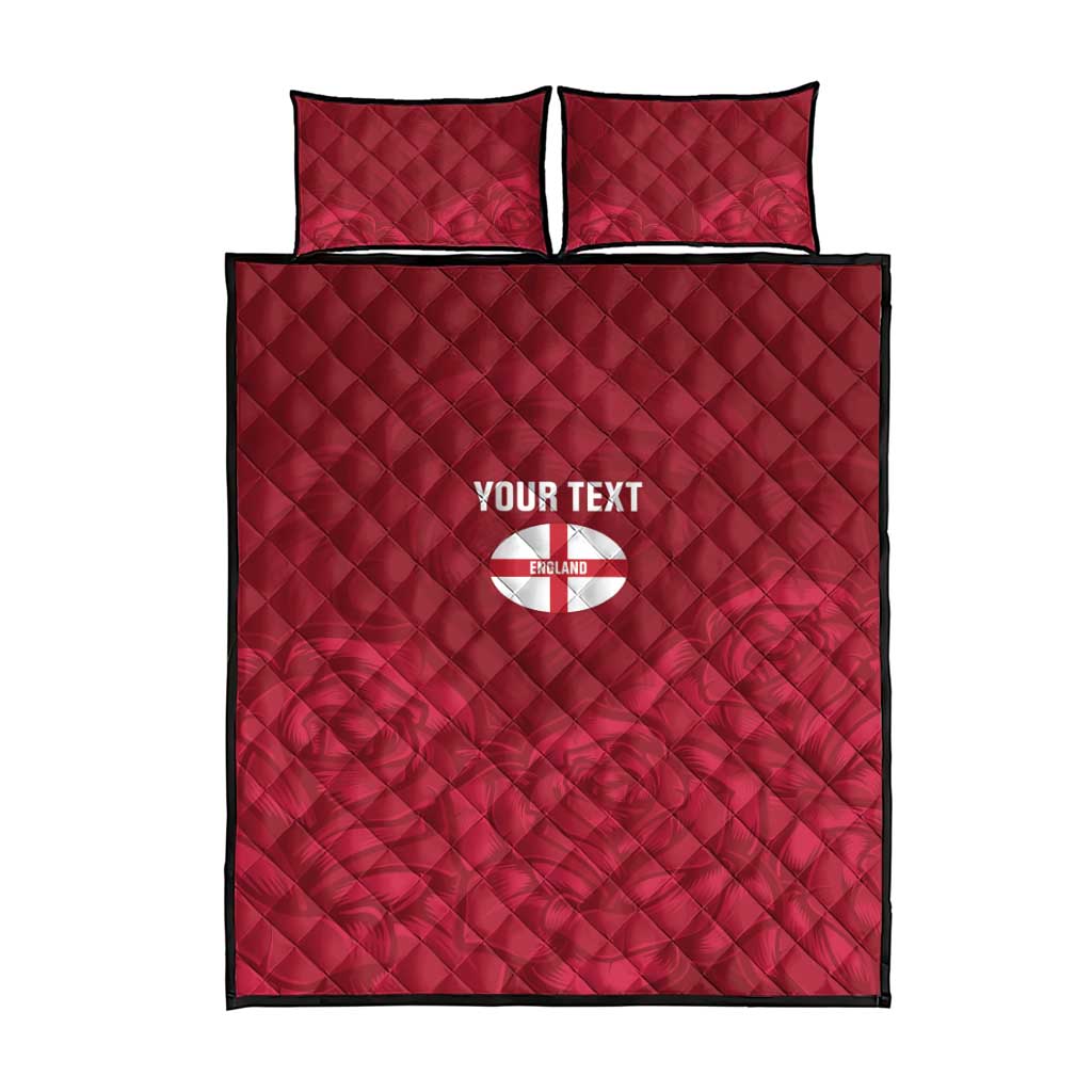Custom England Rugby 2025 Quilt Bed Set Go Champions Red Rose - Wonder Print Shop