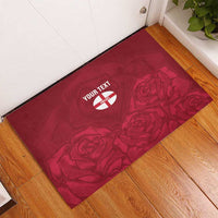 Custom England Rugby 2025 Rubber Doormat Go Champions Red Rose - Wonder Print Shop