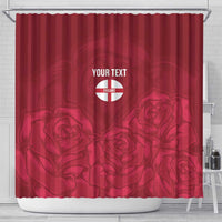 Custom England Rugby 2025 Shower Curtain Go Champions Red Rose - Wonder Print Shop