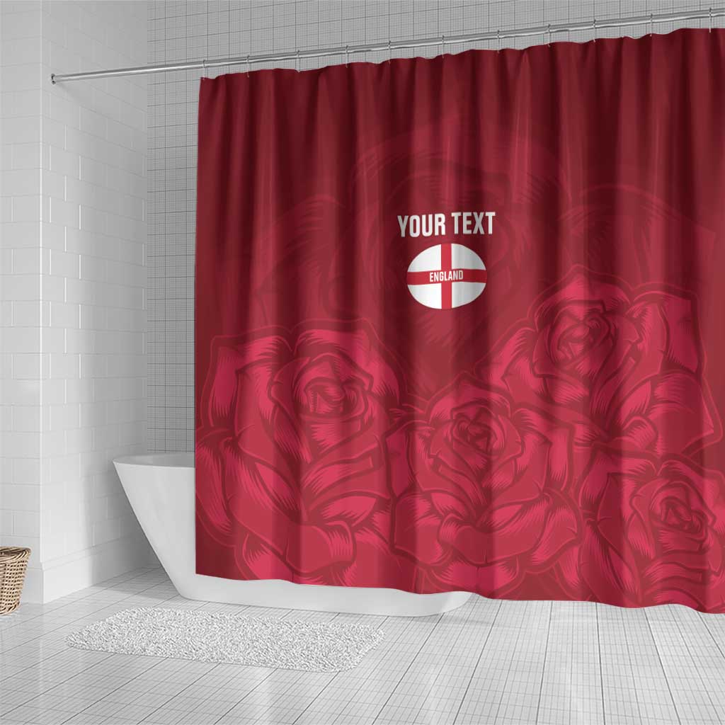 Custom England Rugby 2025 Shower Curtain Go Champions Red Rose - Wonder Print Shop