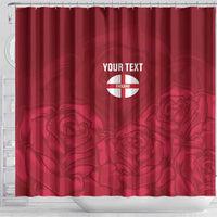 Custom England Rugby 2025 Shower Curtain Go Champions Red Rose - Wonder Print Shop