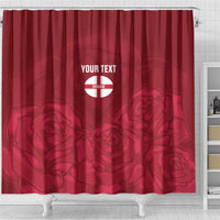 Custom England Rugby 2025 Shower Curtain Go Champions Red Rose - Wonder Print Shop